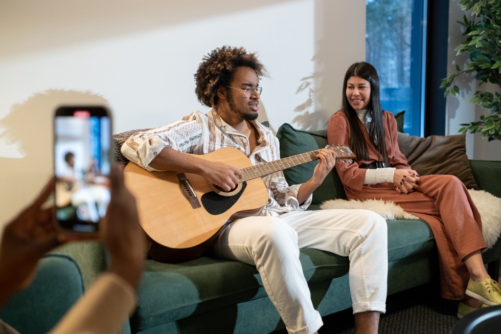 man playing guitar